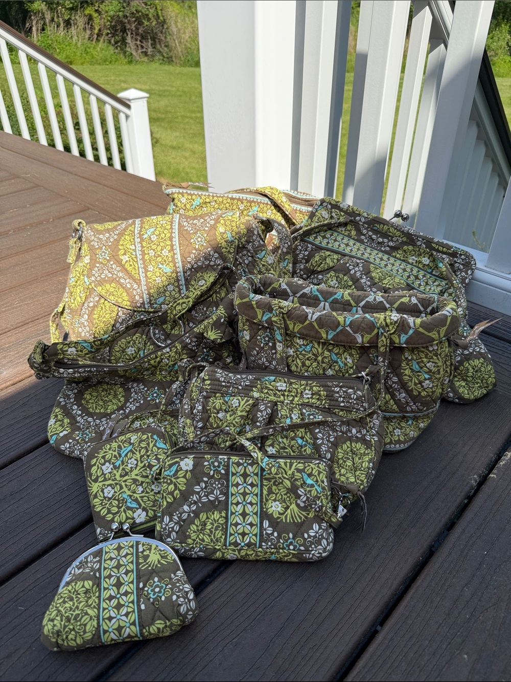 Vera Bradley “Sittin’ in a Tree” Quilted Bag Set